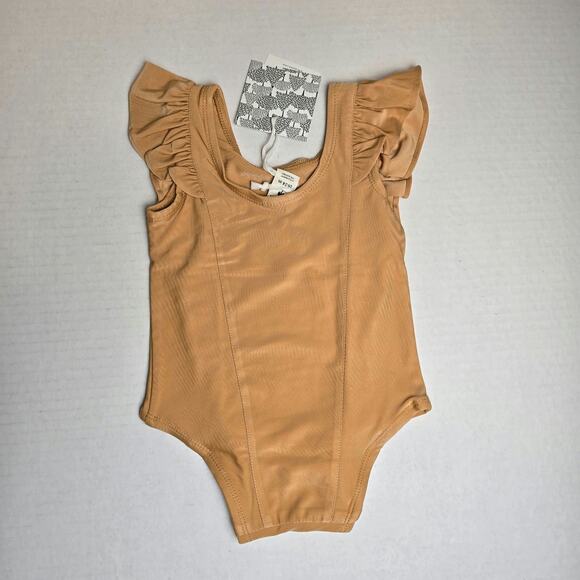 NWT Kate Quinn Side Ruffle One Piece Swimsuit Size 18/24m Clay - Picture 4 of 4